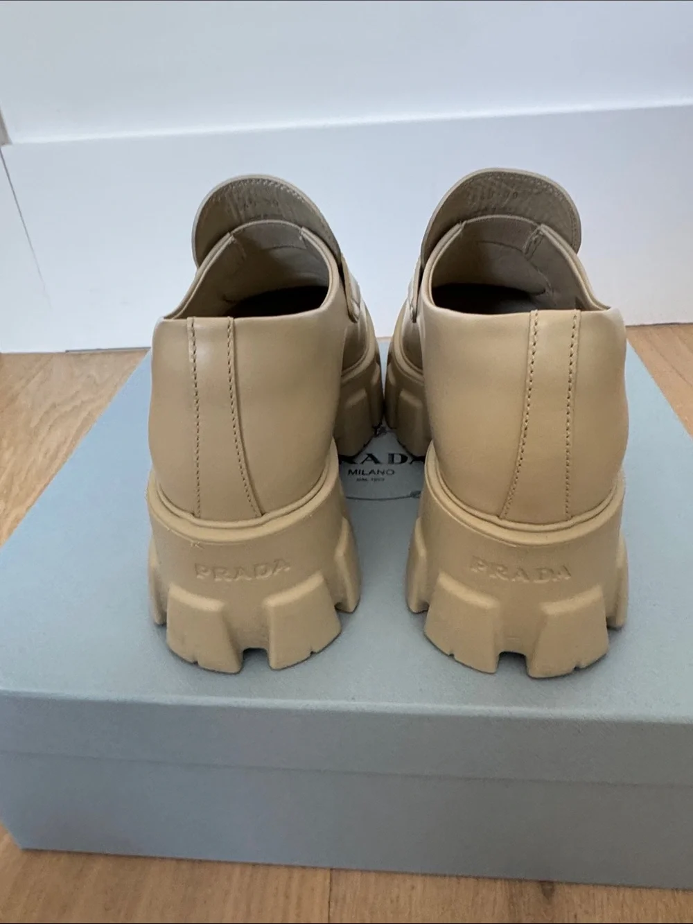 Prada Monolith leather loafer